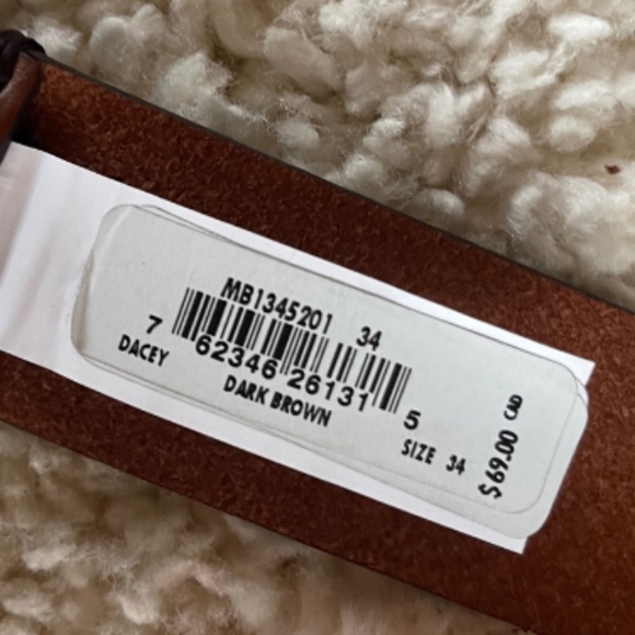 Dark Brown Mens Fossil Belt NWT - Picture 3 of 3